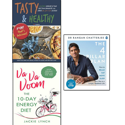 tasty & healthy fuck that's delicious, va va voom and 4 pillar plan 3 books collection set - The Book Bundle
