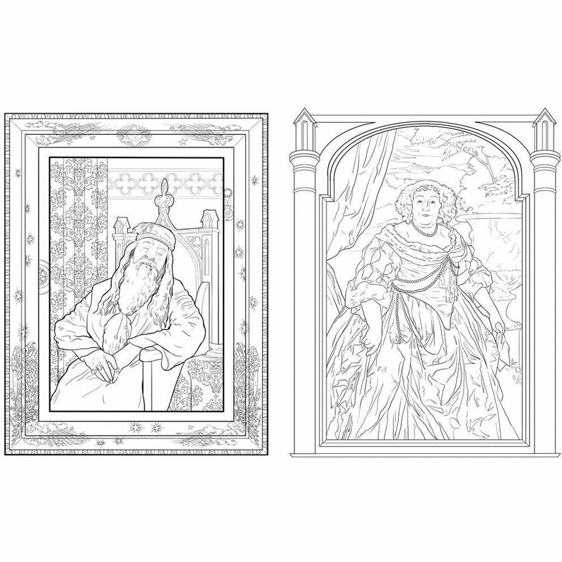 Harry Potter Magical Places and Characters colouring book by Warner Brothers, featuring illustrations of iconic scenes and characters.