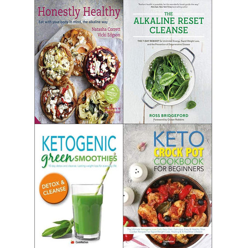 Honestly healthy cookbook, alkaline reset cleanse, ketogenic green smoothies, keto crock pot cookbook collection 4 books set - The Book Bundle