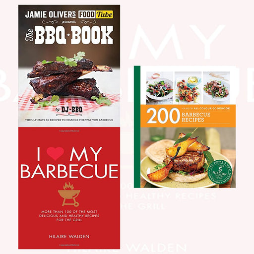 jamie's food tube,200 barbecue recipes and i love my barbecue 3 books collection set - The Book Bundle