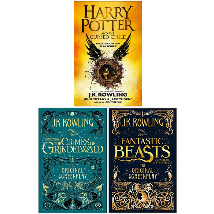 J.K. Rowling 3 Books Collection Set ( Cursed Child , The Crimes, Fantastic Beasts ) - The Book Bundle