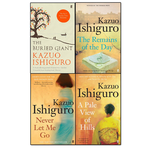 Kazuo ishiguro 4 books collection set (buried giant,remains of the day,never let me go,a pale view of hills) - The Book Bundle