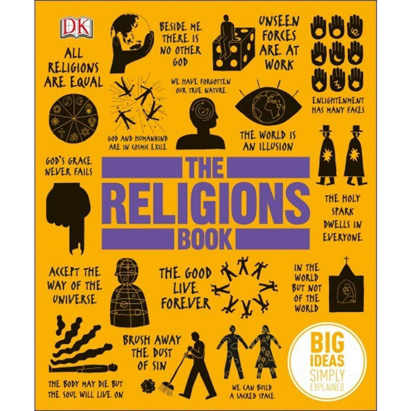 DK Big Ideas 2-book collection set featuring The Religions Book and The Philosophy Book in hardback, showcasing colorful covers.
