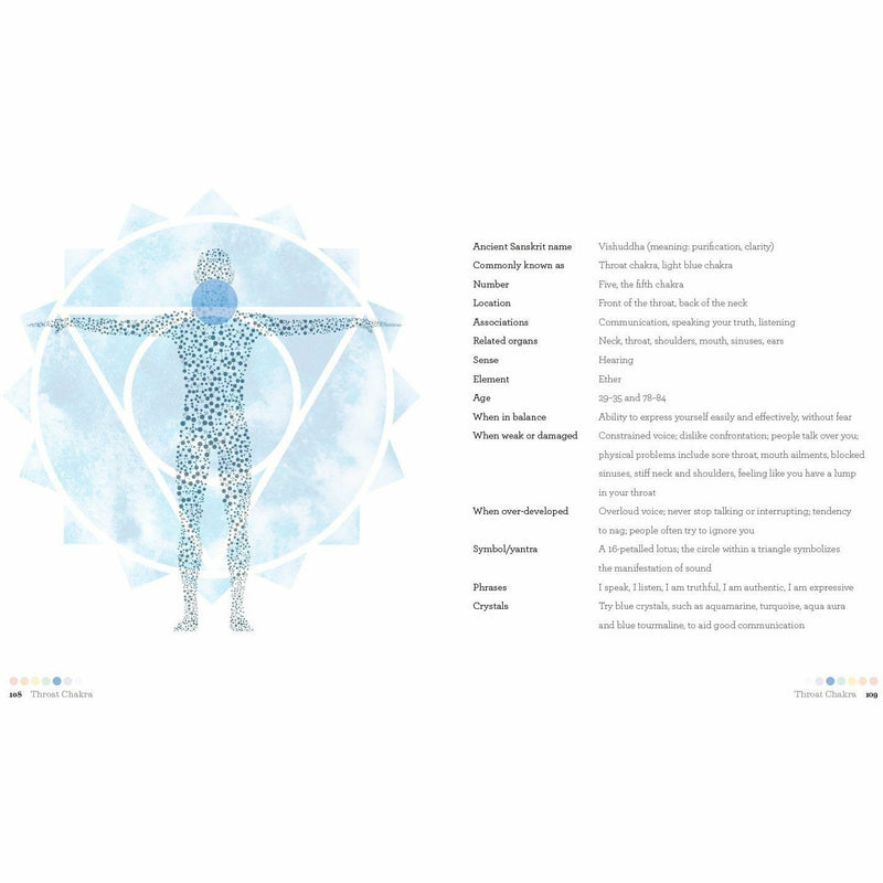 Hardcover book titled "The Chakra Project" by Aster, showing the cover with colorful chakra illustrations and title text.