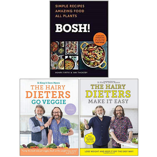 Bosh Simple Recipes [Hardcover], The Hairy Dieters Go Veggie, The Hairy Dieters Make It Easy 3 Books Collection Set - The Book Bundle