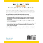 Cover of "The 5:2 Fast Diet for Beginners" paperback book by Rockridge Press, featuring the title and author details.