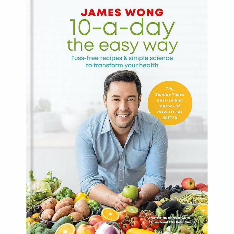 Collection of four books by James Wong and Iota on healthy eating, hidden healing powers, and easy daily wellness tips.