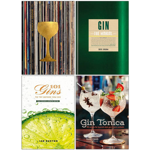 Booze & Vinyl, Gin The Manual, 101 Gins To Try Before You Die & Gin Tonica 4 Books Collection Set - The Book Bundle
