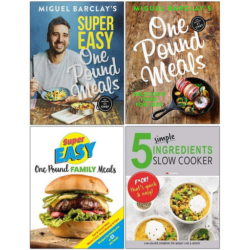 Super Easy One Pound Meals, One Pound Meals, Super Easy One Pound Family Meals, 5 Simple Ingredients Slow Cooker 4 Books Collection Set - The Book Bundle