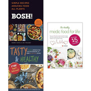 Set of three healthy recipe books by Ian Theasby and Henry Firth, featuring simple, tasty, and nutritious recipes.