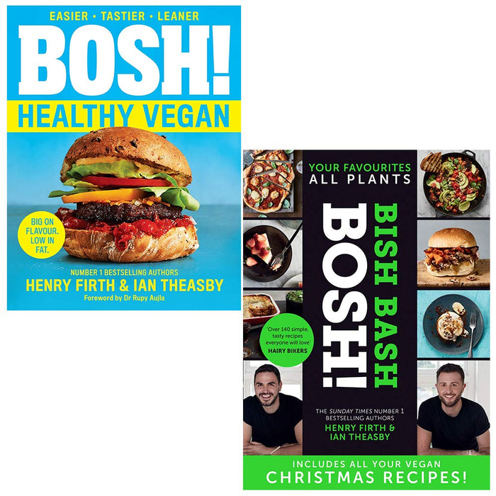 Bosh Healthy Vegan, [Hardcover] Bish Bash Bosh 2 Books Collection Set By Henry Firth, Ian Theasby - The Book Bundle