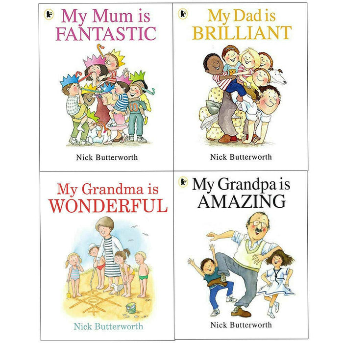 Nick Butterworth Family Series Collection 4 Books Set Inc My Dad is Brilliant - The Book Bundle