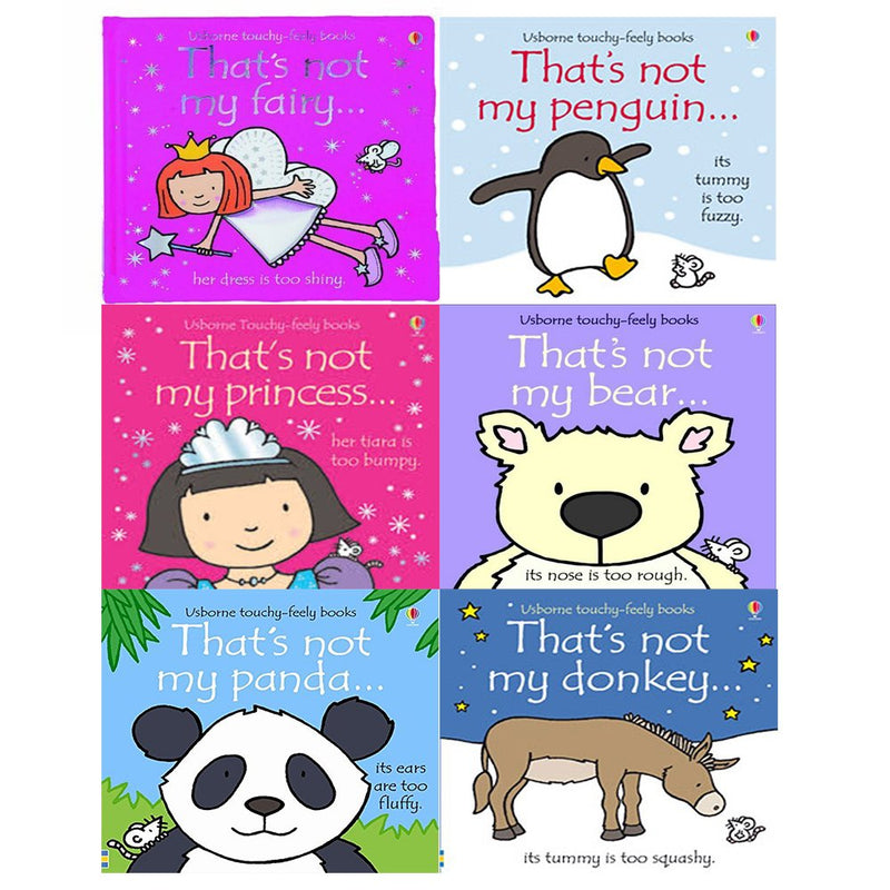 Thats not my touchy feely series 11 and 12 : 6 books collection set (fairy,penguin,princess,bear, panda, donkey) - The Book Bundle