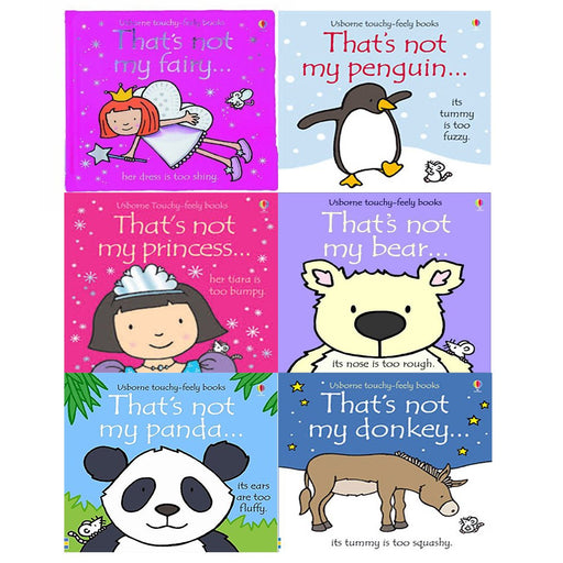 Thats not my touchy feely series 11 and 12 : 6 books collection set (fairy,penguin,princess,bear, panda, donkey) - The Book Bundle
