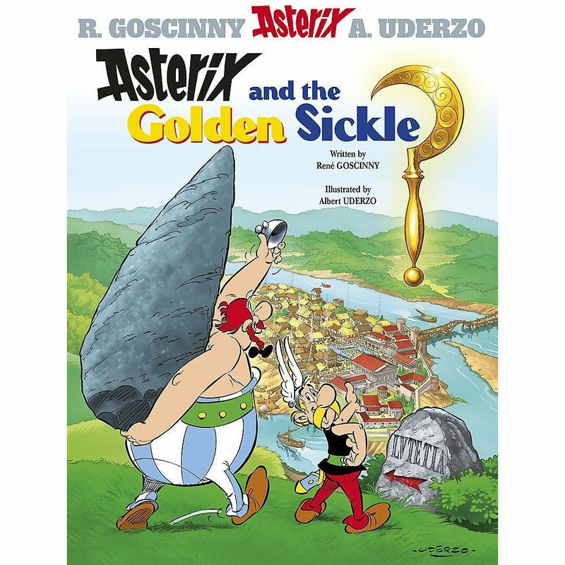Asterix Series 5 Books Collection Set by René Goscinny and Albert Uderzo, paperback comic books featuring colorful cover art.