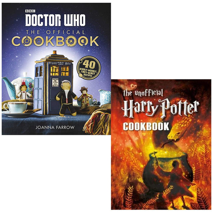 Doctor Who: The Official Cookbook & The Unofficial Harry Potter Cookbook 2 Books Collection Set - The Book Bundle