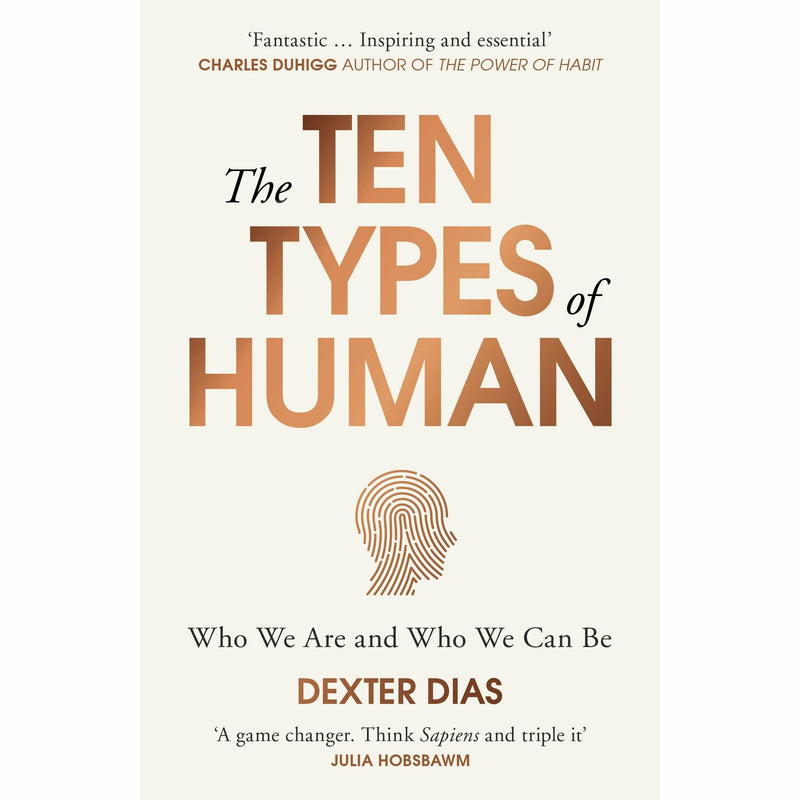 Set of three paperback non-fiction books by Dexter Dias: The Ten Types of Human, Neurotribes, and The Brain, The Story of You.