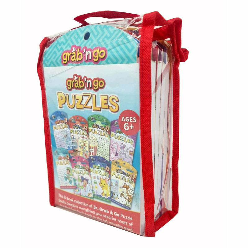 Junior Grab beaver books Ltd Junior Grab Grab n Go Puzzles Collection with 8 colorful puzzle books for ages 6+