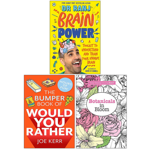 Brain Power, The Bumper Book of Would You Rather, Botanicals in Bloom 3 Books Collection Set - The Book Bundle