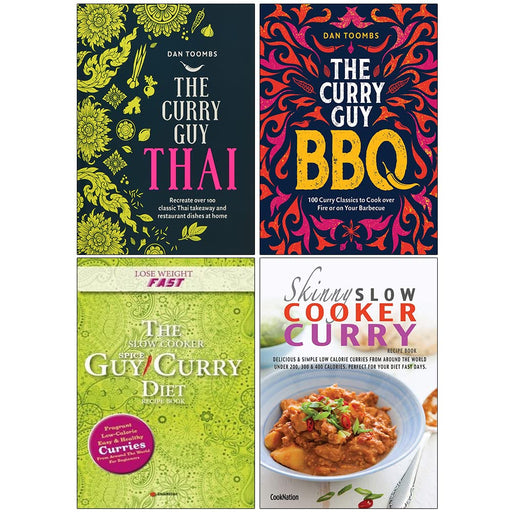 Curry Guy Thai [Hardcover], Curry Guy BBQ [Hardcover], The Slow Cooker Spice-Guy Curry Diet Recipe Book & The Skinny Slow Cooker Curry Recipe Book 4 Books Collection Set - The Book Bundle