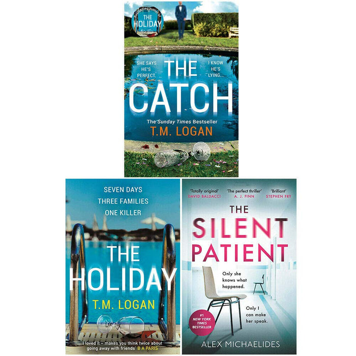 The Catch, The Holiday, The Silent Patient 3 Books Collection Set - The Book Bundle