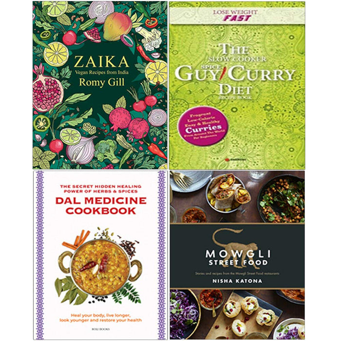 Zaika, Lose Weight , Dal , Mowgli Street Food [Hardcover] 4 Books Collection Set - The Book Bundle