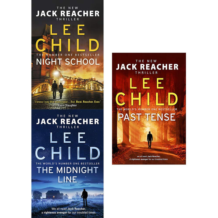 Jack Reacher Series (21-23) Lee Child Collection 3 Books Bundle (Night School, The Midnight Line, Past Tense [Hardcover]) - The Book Bundle