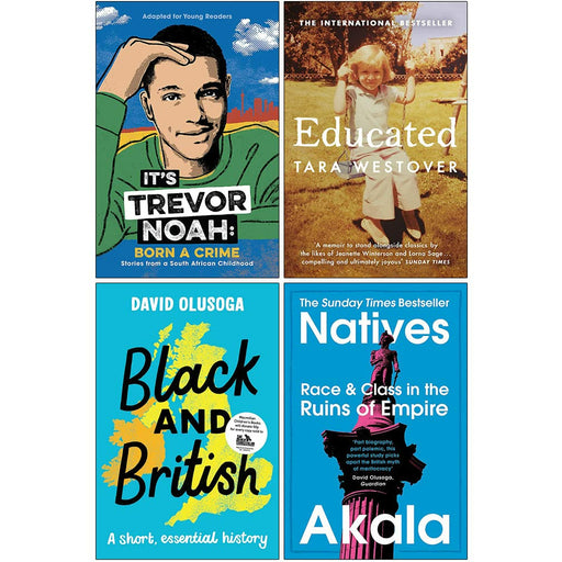 It's Trevor Noah Born a Crime, Educated, Black and British, Natives 4 Books Collection Set - The Book Bundle