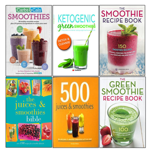 Carbs and cals and ketogenic green and juices and 500 juices and green smoothie recipes 6 books collection set - The Book Bundle