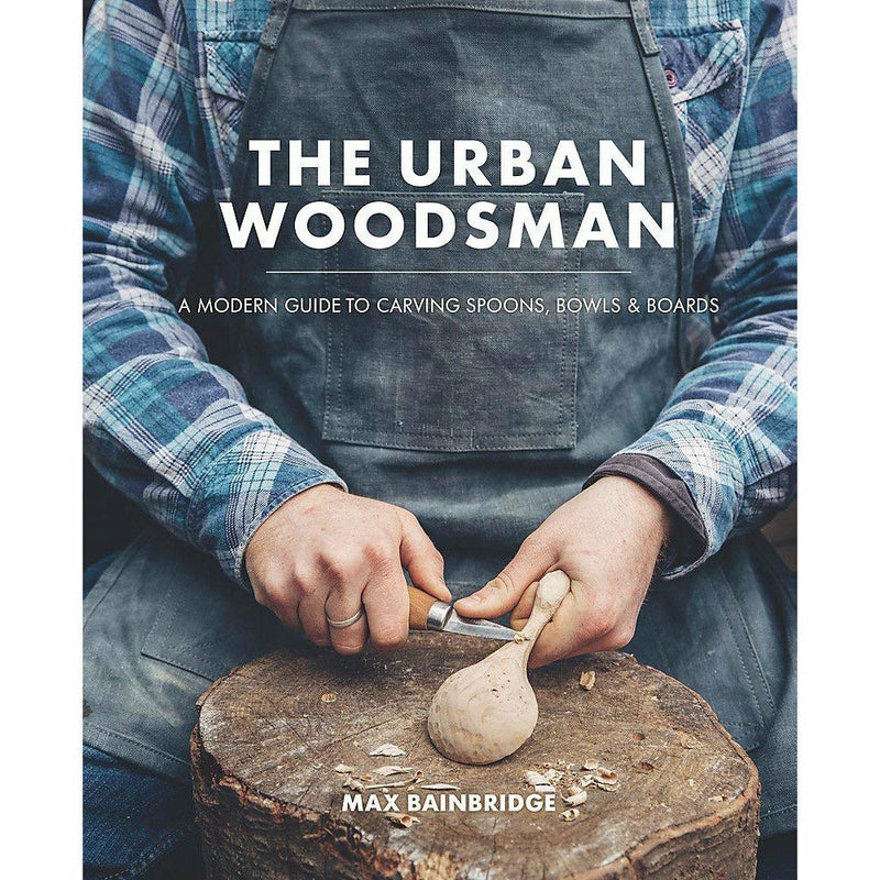 Set of two hardcover books by Max Bainbridge, The Urban Woodsman and The Artful Wooden Spoon, featuring woodcraft and nature-inspired themes.