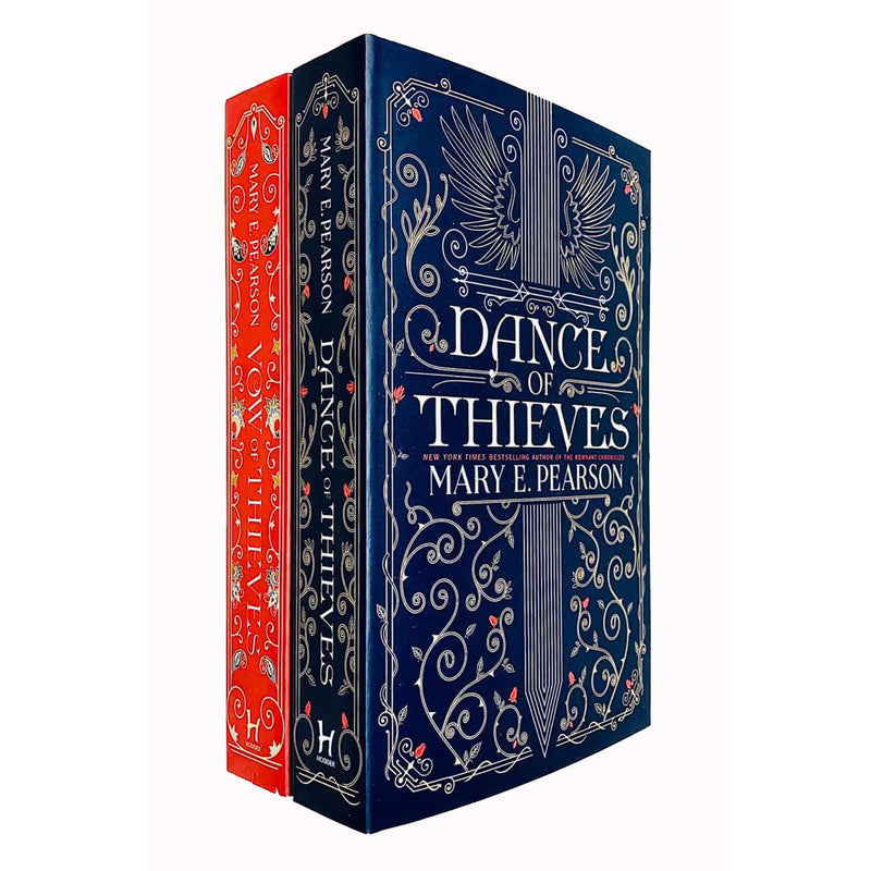 Dance of Thieves and Vow of Thieves book collection by Mary E. Pearson, featuring two fantasy novels with cover art.