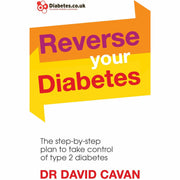 Set of three paperback non-fiction books by Dr. David Cavan and Jenefer Roberts on reversing diabetes and healthy eating.