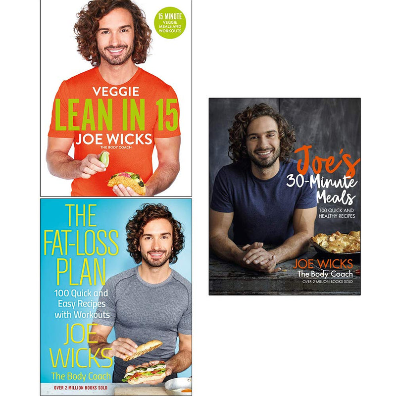 Joe Wicks Collection 3 Books Set (Veggie Lean in 15, Fat Loss Plan, Joes 30 Minute Meals [Hardcover]) - The Book Bundle