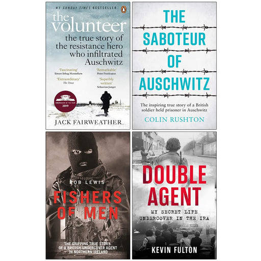 The Volunteer, The Saboteur of Auschwitz, Fishers of Men, Double Agent 4 Books Collection Set - The Book Bundle