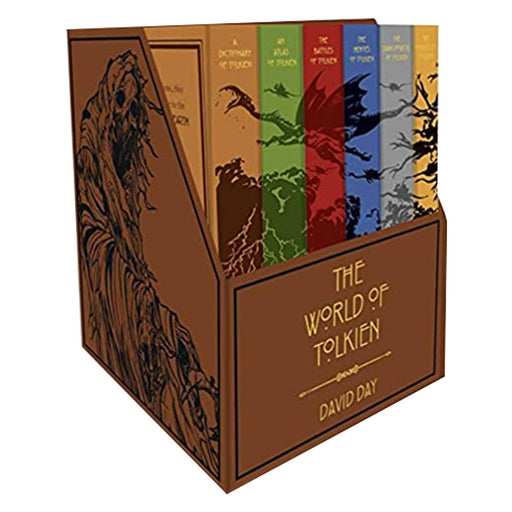 The World of Tolkien Complete 6 Books Collection Box Set by David Day (Dictionary, Atlas, Battles, Heroes, Dark Powers & Hobbits) - The Book Bundle