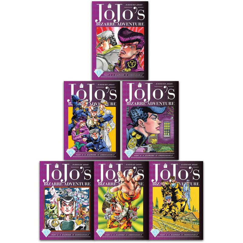 Jojos Bizarre Adventure Part 4 Diamond Is Unbreakable Vol 1-6 Collection 6 Books Set - The Book Bundle