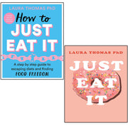 Laura Thomas 2 Books Collection Set on PC featuring "How to Just Eat It" and "Just Eat It" with book covers visible.