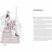 Illustrated hardcover travel guide "Paris: Through a Fashion Eye" by Megan Hess featuring fashion-inspired Paris scenes.