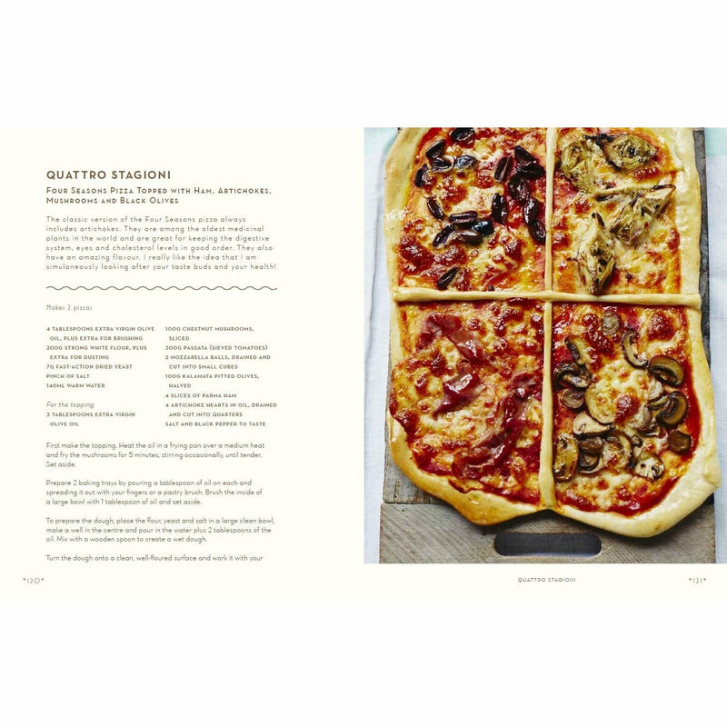 Hardback copy of Gino's Italian Escape book by Gino D'Acampo, featuring a colorful cover with Italian cuisine images.