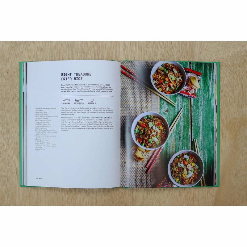 Hardcover of The Veggie Chinese Takeaway Cookbook by Kwoklyn Wan featuring colorful vegetable dishes and wok cooking techniques.