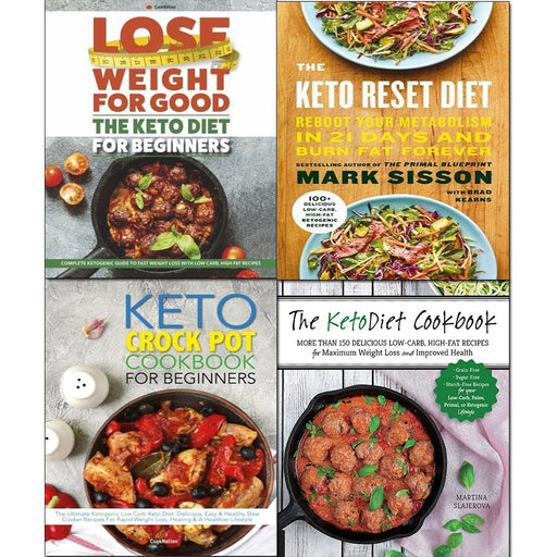 Keto reset diet, crock pot Cookbook and keto diet for beginners 4 books collection set - The Book Bundle