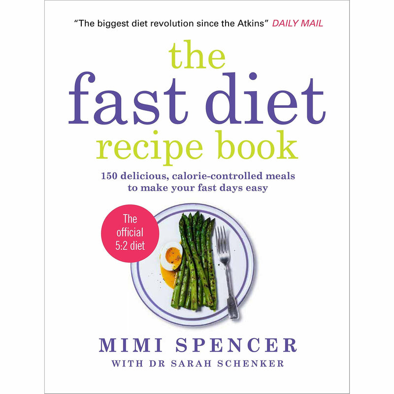 Collection of five paperback diet books including The Fast Diet and The Fast Metabolism Diet by Dr. Sarah Schenker and Mimi Spencer.