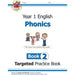 KS1 English Targeted Practice Book Phonics Year 1 Book 1-3 Collection 3 Books Set - The Book Bundle