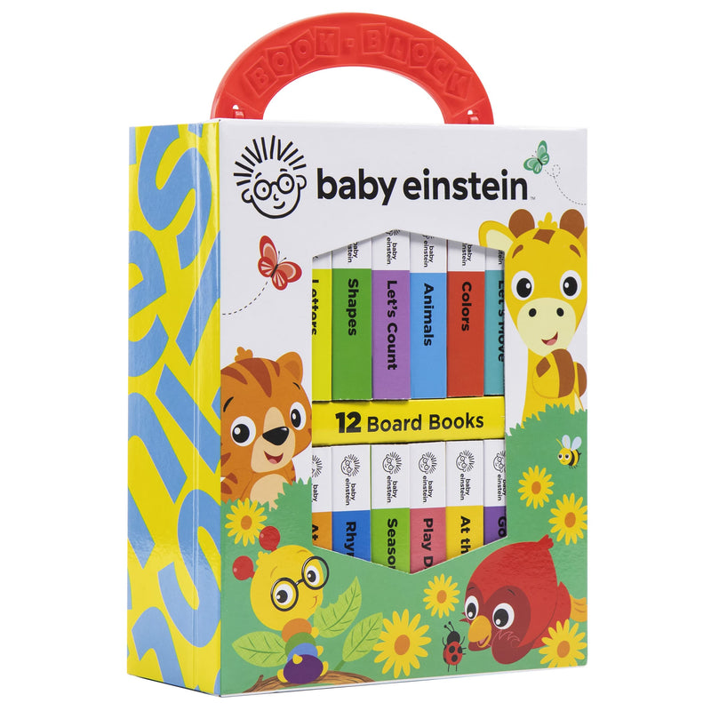 Baby Einstein - My First Library Board Book Block 12-Book Set - First Words, Alphabet, Numbers, and More! - Anglicized Version - PI Kids - The Book Bundle