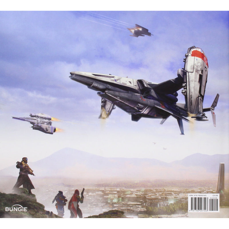 Hardcover copy of "Art of Destiny" by Bungie, featuring detailed game artwork and concept art from the Destiny video game series.