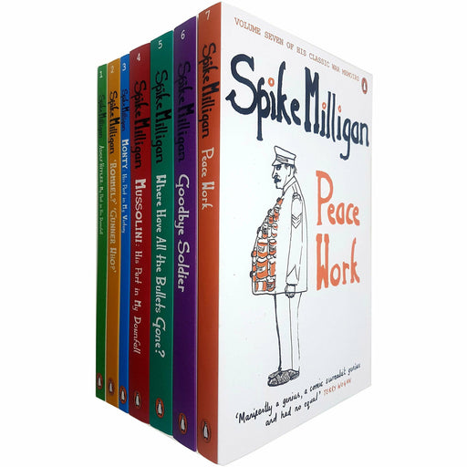Spike Milligan War Memoirs Collection 7 Books Set Peace Work Goodbye Soldier - The Book Bundle