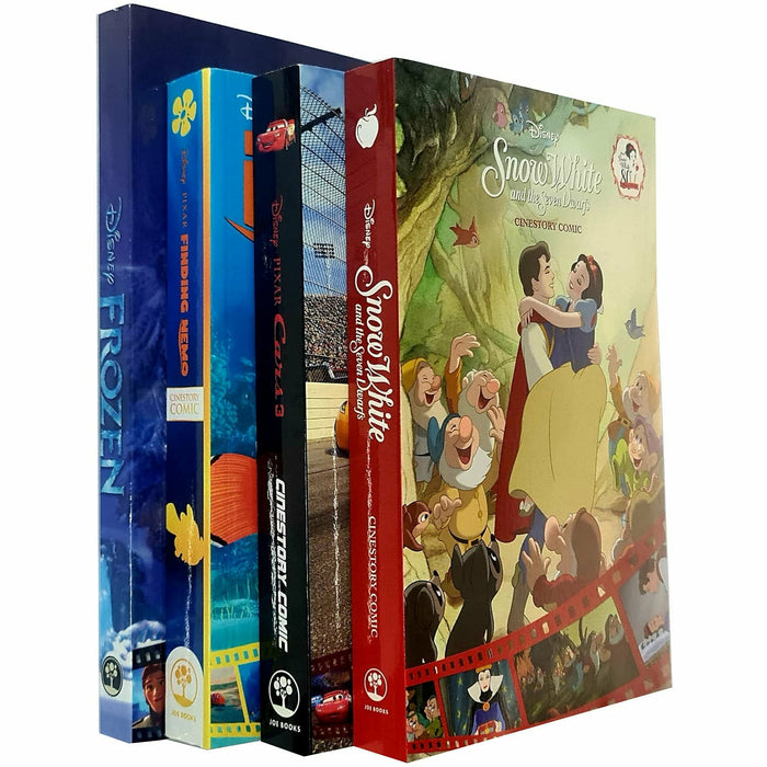 Disney Cinestory Comic Collection 4 Books Set (Snow White and the Seven Dwarfs, Cars 3, Finding Nemo, Frozen) - The Book Bundle