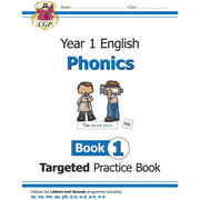 KS1 English Targeted Practice Book Phonics Year 1 Book 1-3 Collection 3 Books Set - The Book Bundle