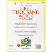 Usborne First Thousand Words In English Children Book By Heather Amery - The Book Bundle