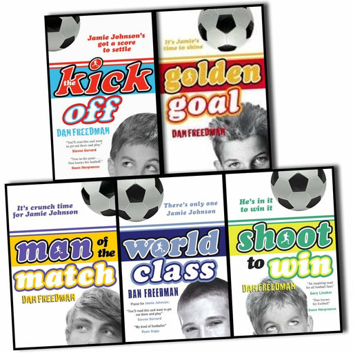 Dan Freedman Jamie Johnson Football Series 5 Books Collection Pack Set - The Book Bundle